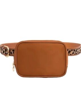 Stoney clover lane safari pouch belt bag  leopard strap nwt $108 terracotta